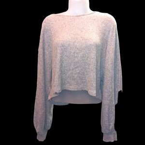 Ws Grey knit cropped sweater